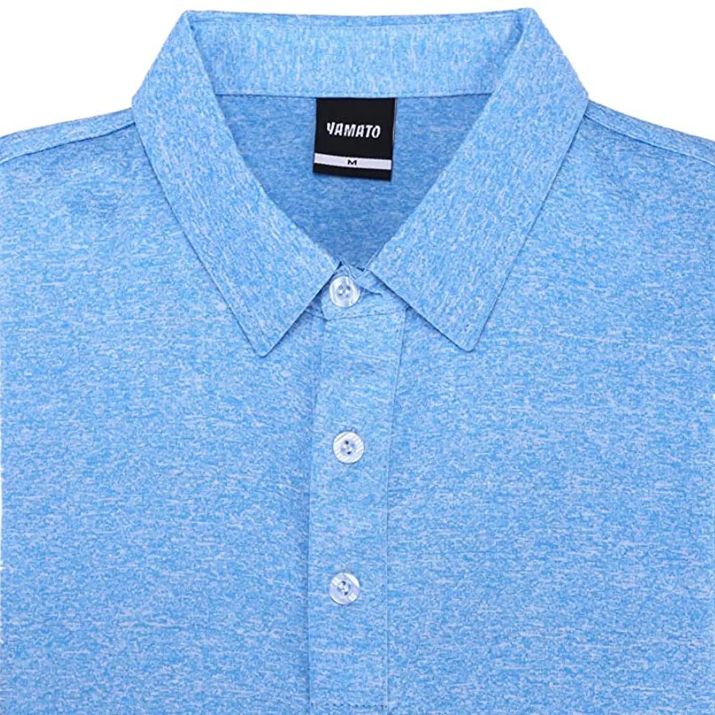 Yamato Men’s Slim-Fit Golf Polo – Light Blue, Stylish, Moisture-Wicking