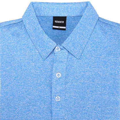 Yamato Men’s Slim-Fit Golf Polo – Light Blue, Stylish, Moisture-Wicking