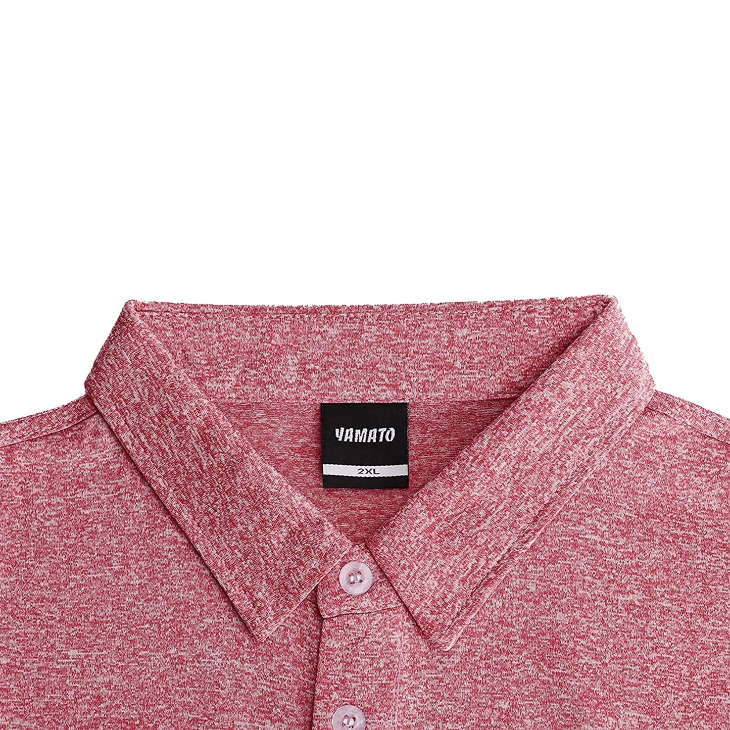 Yamato Men’s Slim-Fit Golf Polo – Pink, Moisture-Wicking, Athletic Fit