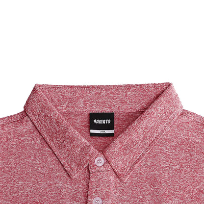 Yamato Men’s Slim-Fit Golf Polo – Pink, Moisture-Wicking, Athletic Fit