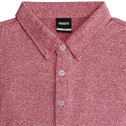 Yamato Men’s Slim-Fit Golf Polo – Pink, Moisture-Wicking, Athletic Fit
