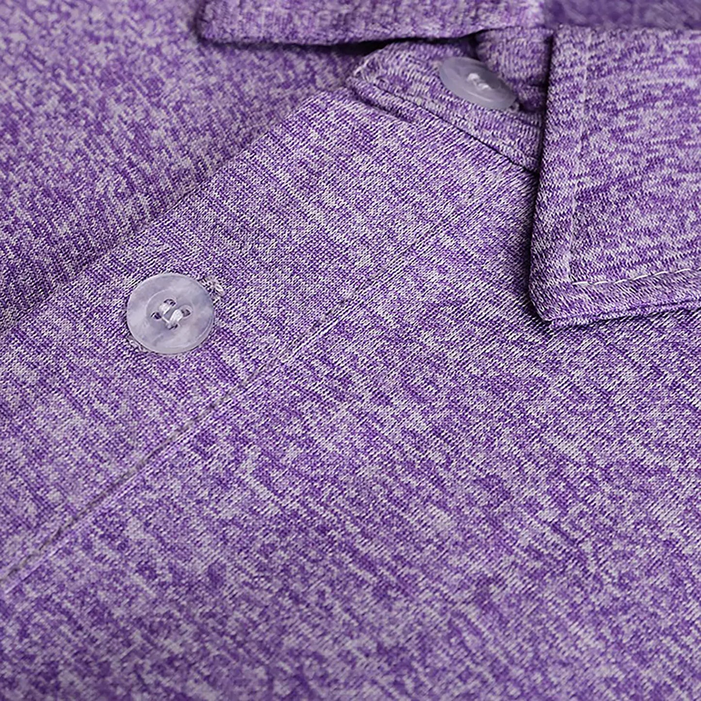 Yamato Men’s Slim-Fit Golf Polo – Purple, Athletic Fit, Quick-Dry Fabric