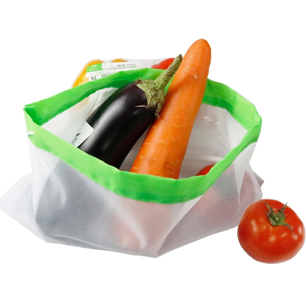 Bolsas de comestibles reutilizables, bolsa de red lavable para frutas y verduras, juguetes, malla orgánica, 12 Uds.