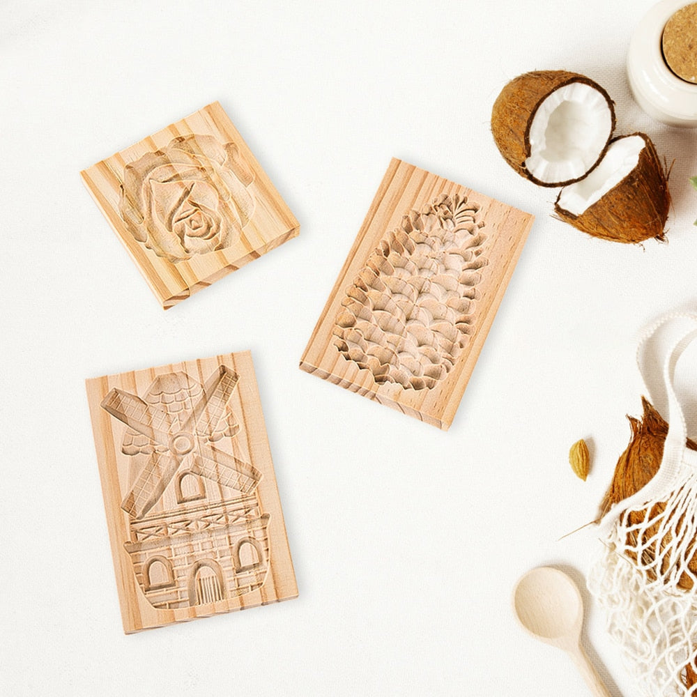 Molde de madera para galletas, pan de jengibre