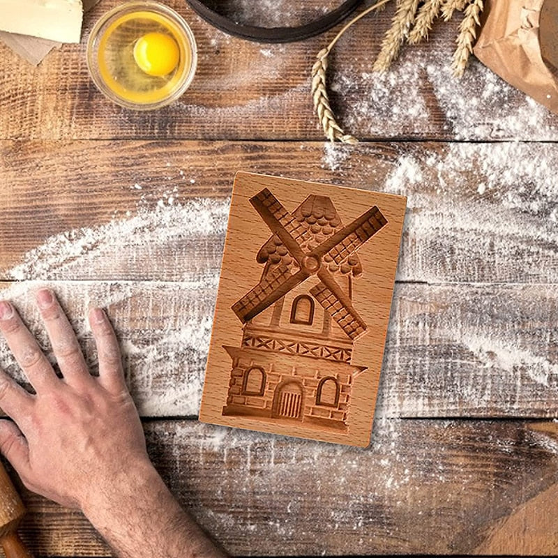 Molde de madera para galletas, pan de jengibre