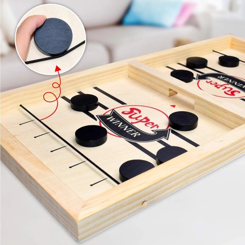 Juego Fast Sling Puck: Regalo de Navidad, juego de mesa de hockey