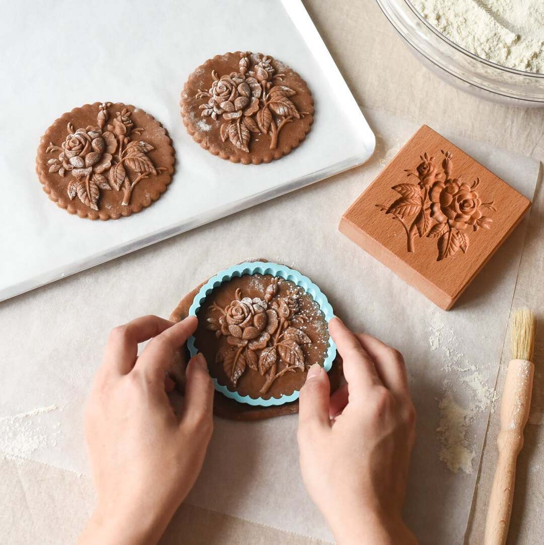 Molde de madera para galletas, pan de jengibre