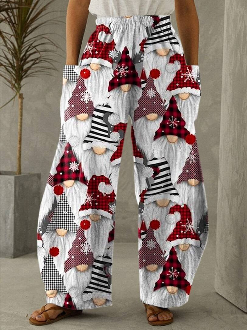 Pantalones navideños elegantes para mujeres