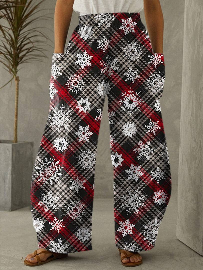 Pantalones navideños elegantes para mujeres