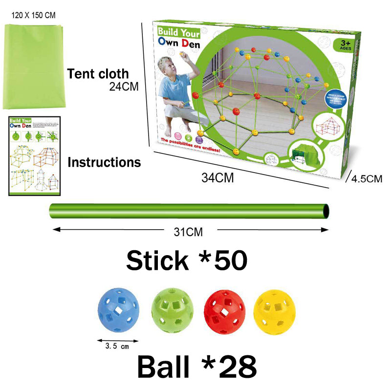 Kit de construcción de tienda de campaña para niños, bricolaje