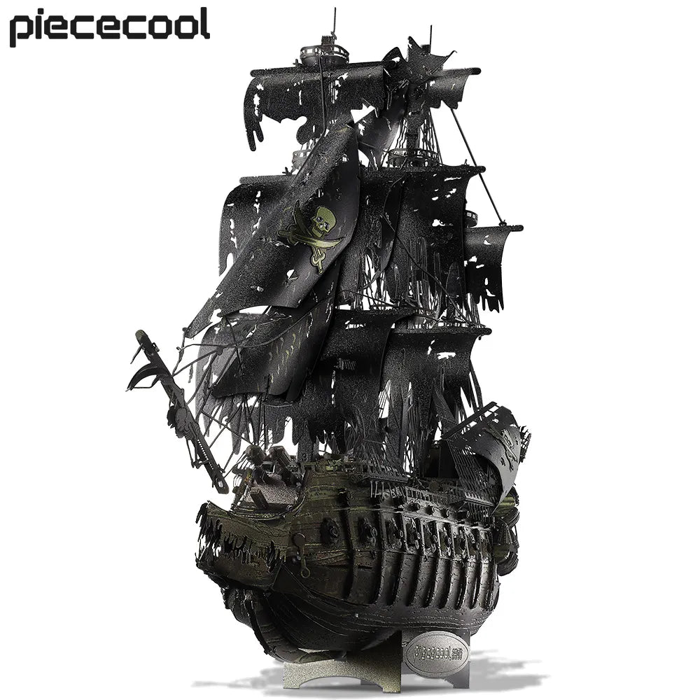 Piececool-rompecabezas de Metal 3D del holandés volador, Kit de construcción, barco pirata, rompecabezas para adolescentes, Juguetes DIY